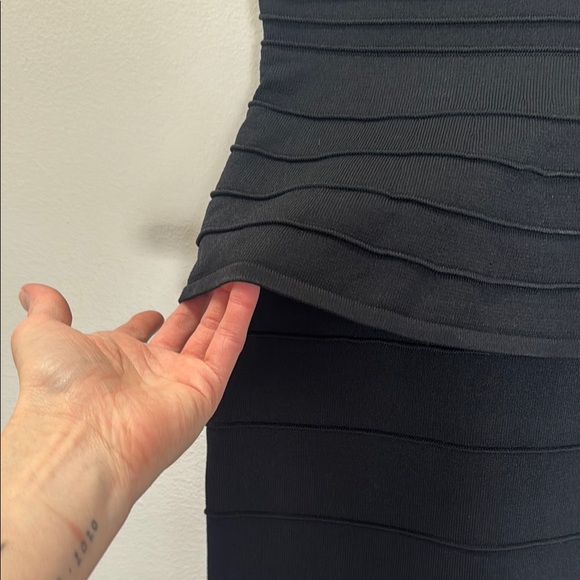 WOW Couture Black Peplum Bodycon Mini Dress - Picture 2 of 2